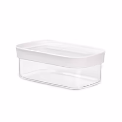 EMSA Optima, contenant, Rectangulaire, 0,45 L, Transparent, Blanc, méthacrylate de méthyle styrène (MS), Élastomère thermopla ...
