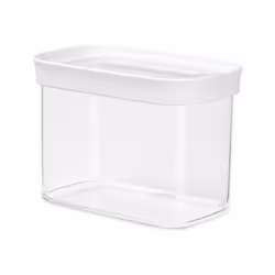 EMSA Optima, contenant, Rectangulaire, 1 L, Transparent, Blanc, méthacrylate de méthyle styrène (MS), Élastomère thermoplasti ...