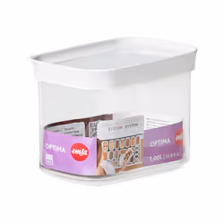 EMSA Optima Rectangulaire contenant 1 L Transparent, Blanc 1 pièce(s)