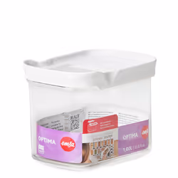 EMSA Optima Rectangulaire contenant 1 L Transparent, Blanc 1 pièce(s)