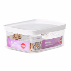 EMSA Optima Rectangulaire contenant 2 L Transparent, Blanc 1 pièce(s)