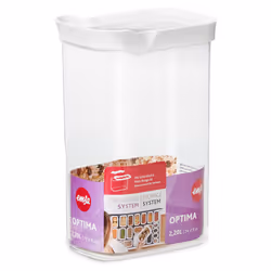 EMSA Optima Rectangulaire contenant 2,2 L Transparent, Blanc 1 pièce(s)