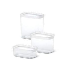 EMSA N1142700 boîte hermétique alimentaire Rectangulaire 1,6 L Transparent, Blanc 3 pièce(s)