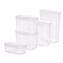 EMSA N1142800, Boîte, Rectangulaire, 2,2 L, Transparent, Blanc, 450 ml, 2000 ml