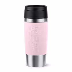 EMSA Travel Mug Classic , Rose, Acier inoxydable, Silicone, Acier inoxydable, Polypropylène (PP), 36 ml, 8,3 cm, 200 mm