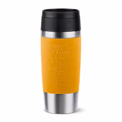 EMSA Travel Mug Classic , Acier inoxydable, Jaune, Silicone, Acier inoxydable, Polypropylène (PP), 36 ml, 8,3 cm, 200 mm