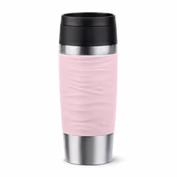 EMSA Travel Mug Waves, Rose, Acier inoxydable, Silicone, Acier inoxydable, Polypropylène (PP), 36 ml, 8,3 cm, 200 mm