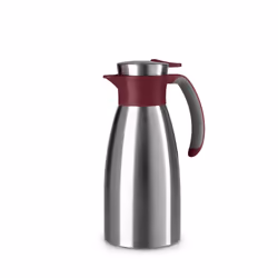 EMSA Soft Grip, Théière simple, 1000 ml, Bordeaux, Acier inoxydable, Acier inoxydable, 105 mm, 145 mm