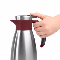 EMSA Soft Grip Théière simple 1000 ml Bordeaux, Acier inoxydable