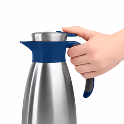 EMSA Soft Grip Théière simple 1500 ml Bleu, Acier inoxydable