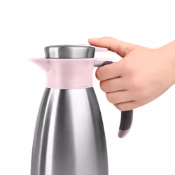 EMSA Soft Grip Théière simple 1500 ml Rose, Acier inoxydable