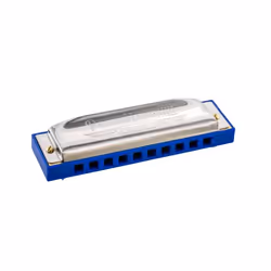 Hohner Penta Harp, Harmonica diatonique, Bleu, Acier inoxydable, Plastique, 102 mm, Allemagne