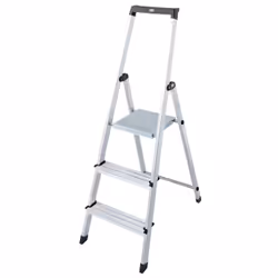 Krause 126214 échelle Echelle à marches Aluminium, Noir
