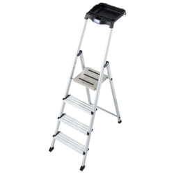 Krause 126528 échelle Echelle à marches Aluminium, Noir