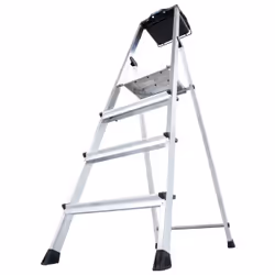 Krause 126528 échelle Echelle à marches Aluminium, Noir