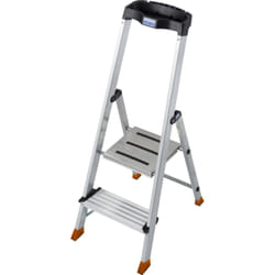 Krause 127204 échelle Echelle à marches Aluminium, Noir, Orange