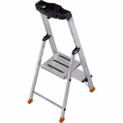 Krause 127204 échelle Echelle à marches Aluminium, Noir, Orange