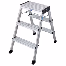Krause 130068, Aluminium, Aluminium, Noir, 3 étapes, TUV, EN14183, 2,93 kg, 750 mm