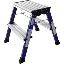Krause 130082 marchepied Aluminium Aluminium, Noir, Bleu