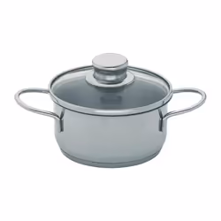 Fissler Snack, Poêle unique, Acier inoxydable, Acier inoxydable, 0,5 L, Verre, 12 cm