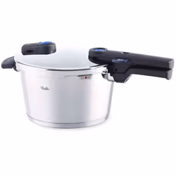 Fissler Vitaquick, 6 L, Induction, Noir, Acier inoxydable, Acier inoxydable, Allemagne, 250 mm