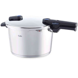 Fissler Vitaquick 8 L Noir, Acier inoxydable