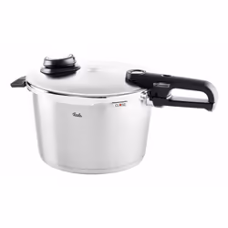 Fissler Vitaquick Premium, 8 L, Acier inoxydable, 26 cm, Acier inoxydable, Amovible, Noir