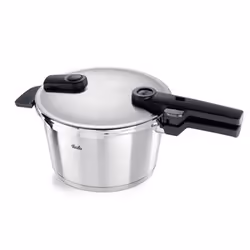 Fissler Vitaquick Premium, 4,5 L, Vitrocéramique, Gaz, Induction, Acier inoxydable, 22 cm, Acier inoxydable, Amovible