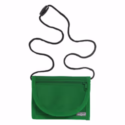 Pagna 99507-12, Pochette autour du cou, Vert, Nylon, Monochromatique, Tour de cou, Crochet et fermeture de boucle
