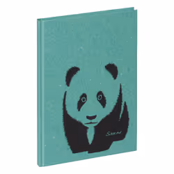 Pagna Save me Panda, Image, Couleur menthe, A5, 128 feuilles, Papier avec grille de points, Couverture rigide