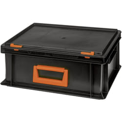 139214110188 Bac en plastique Magnus pc 14 (l x h x p) 400 x 183 x 300 mm noir, orange 1 pc(s) - Alutec