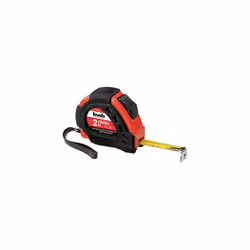 Mètre ruban en acier boîtier precise, touche stop rapide, 2 K, avec dragonne, calibré, crochet spécial pour mesures intérieur ...
