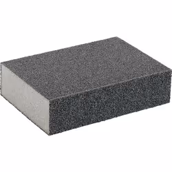 enquête 4 côtésGrain moyen et grossierutilisable à l'eau et au sec description Éponge abrasive, 4 côtés, 100 x 70 x 26 mm, ca ...
