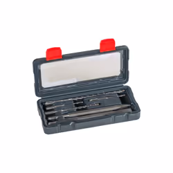 KWB Einhell 49109166 Jeu de 6 burins à maçonnerie SDS-Plus Jeu de forets à percussion et burins, raccord pour SDS plus, point ...