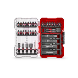 Set m-case Coffret de 35 pièces de vissage (embouts de 25 et 50 mm, douilles hexagonales, douilles longues, adaptateur de douilles, porte-embouts de