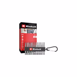 ORIGINAL EINHELL BIT-SET 10 PCS. (EMBOUTS 50-MM PH/PZ/T/H, ACIER SABLÉ S2, VERROU D'EMBOUT AVEC MOUSQUETON, E 6.3 TIGE)
