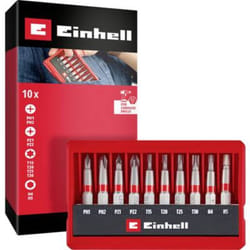 Bit taschenbox 10TLG 118643 jeu dembouts torx, ph, pz, 6 pans intérieurs - Einhell