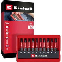 Impact Bit Taschenbox 10tlg 118653 Jeu d'embouts 1/4 (6.3 mm), ph, pz, torx, hexagonal - Einhell