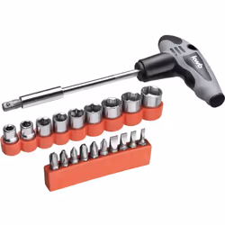 Informations techniques Propulseur : 1/4" (6.3 mm) Quantités (LOV – uniqmt pour titre) : 21 pièces Spécificités des embouts : ...
