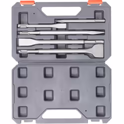 Informations techniques 2 burins pointue de 140 et 250 mm de longueur et 3 burins plats de 10 x 140 mm, 20 x 250 mm et 40 x 2 ...