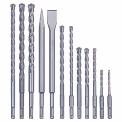 Einhell 49240295, Marteau perforateur, Ensemble de forets, SDS Plus, Gris, 10 pièce(s), Mèche de perçage de burin plat, Foret ...