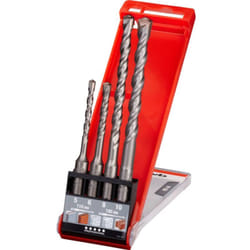 KWB - 240400 acier 40CR Foret pour marteau-perforateur 4 pièces 5 mm, 6 mm, 8 mm, 10 mm Longueur totale 110 mm SDS-Plus 1