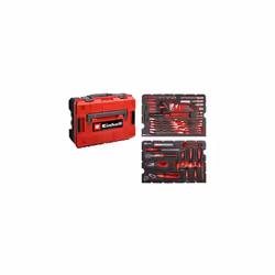 ORIGINAL EINHELL E-CASE 80 PCS. VALISE D'OUTILS (SET D'OUTILS DE HAUTE QUALITÉ DANS VALISE EN PLASTIQUE ROBUSTE ET EMPILABLE  ...
