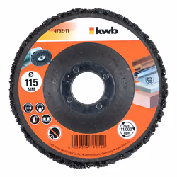 kwb 479311, Disque de nettoyage, Plastique, Tôle métallique, Acier inoxydable, pierre, Bois, Toutes marques, 2,2 cm, 12,5 cm, ...