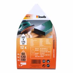 kwb 493470 Accessoire de ponceuse 12 pièce(s) Disque de ponçage