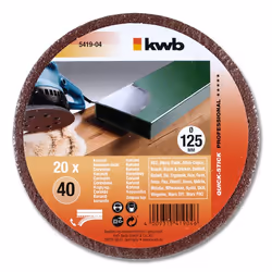 kwb 541904 Accessoire de ponceuse 20 pièce(s) Disque de ponçage