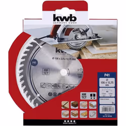 Kwb - 584168 - Lame de scie circulaire de table haute precision en bois dur et bois dur 156 x 127 mm 48 dents Z-48