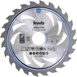 KWB - ler-po 100KA-FI 585554 Lame de scie circulaire au carbure 173 x 30 x 1.2 mm Nombre de dents: 24 1 pc(s)
