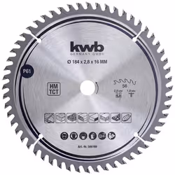 kwb 586168 Lame de scie circulaire au carbure 184 x 16 mm 1 pc(s)