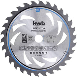 kwb 586654 Lame de scie circulaire au carbure 190 x 20 x 1.3 mm Nombre de dents: 30 1 pc(s)